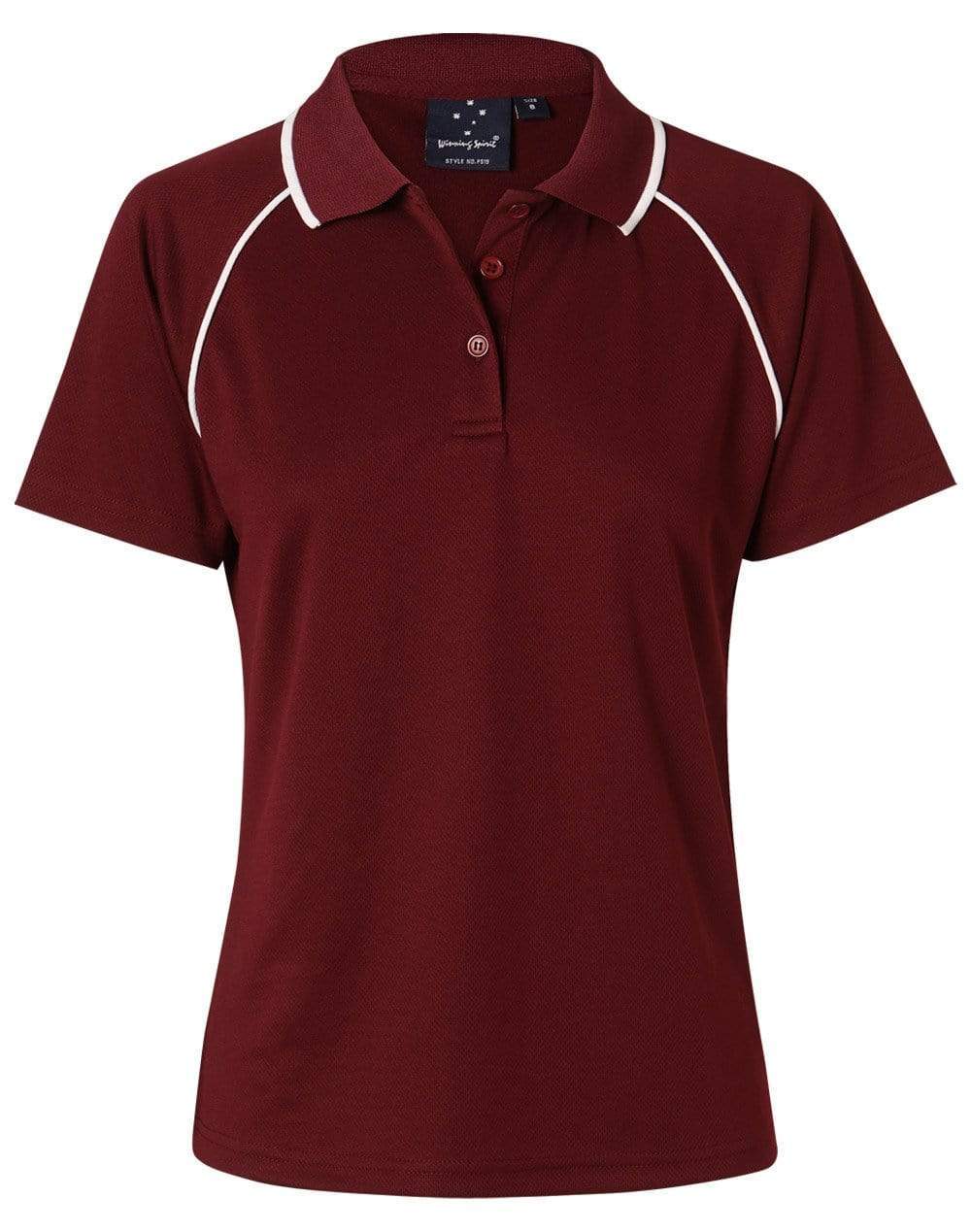 WINNING SPIRIT CHAMPION POLO Ladies' PS19 Casual Wear Winning Spirit Maroon/White 8